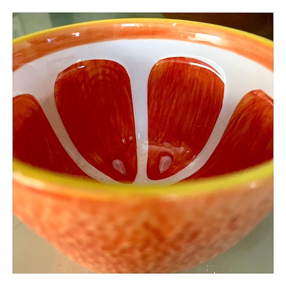 Hand painted Orange Slice Ceramic Coffee Mug with Textured Glaze - Picture 5 of 10